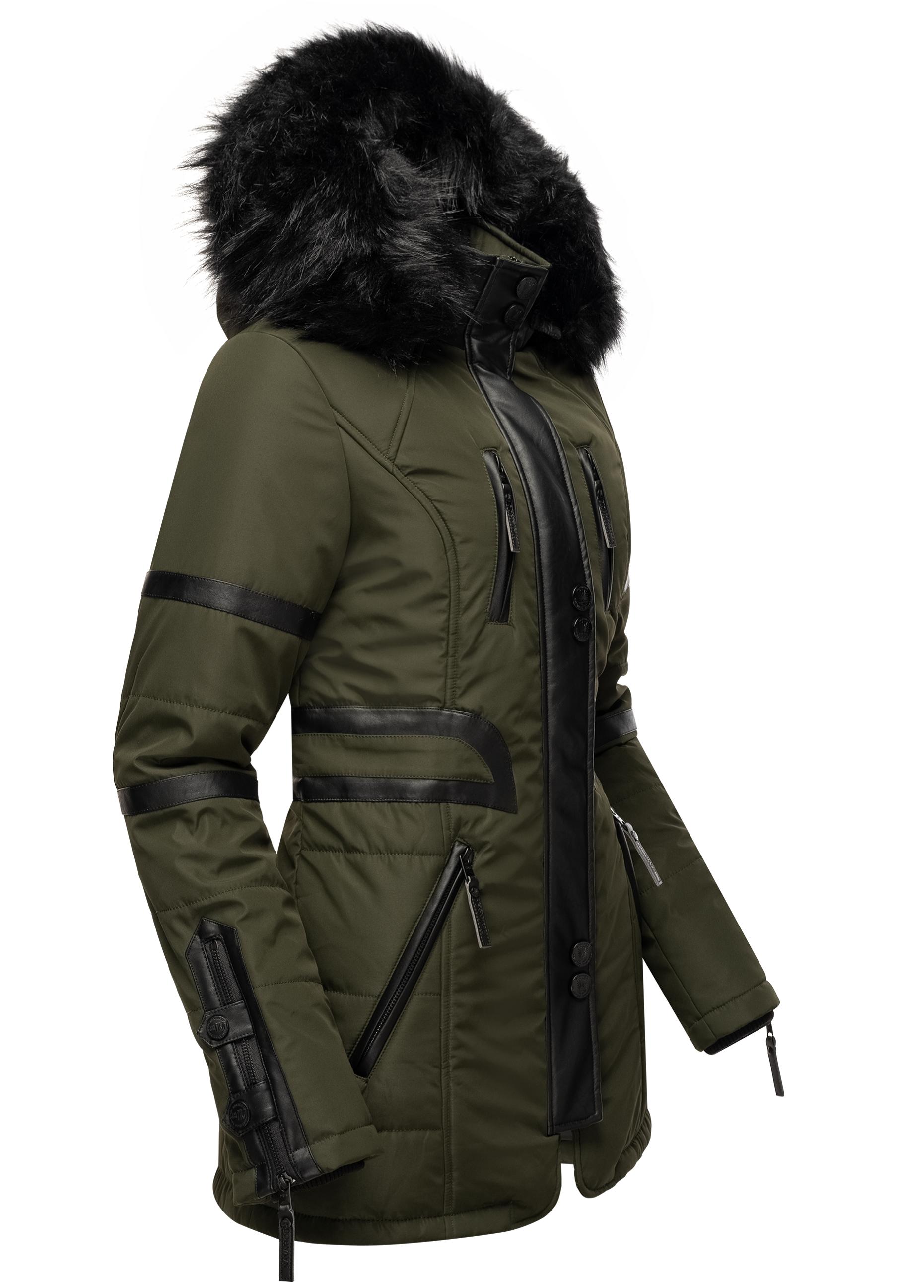 Navahoo Wintermantel "Moony", stylischer Damen Winter Jacke mit Kapuze günstig online kaufen
