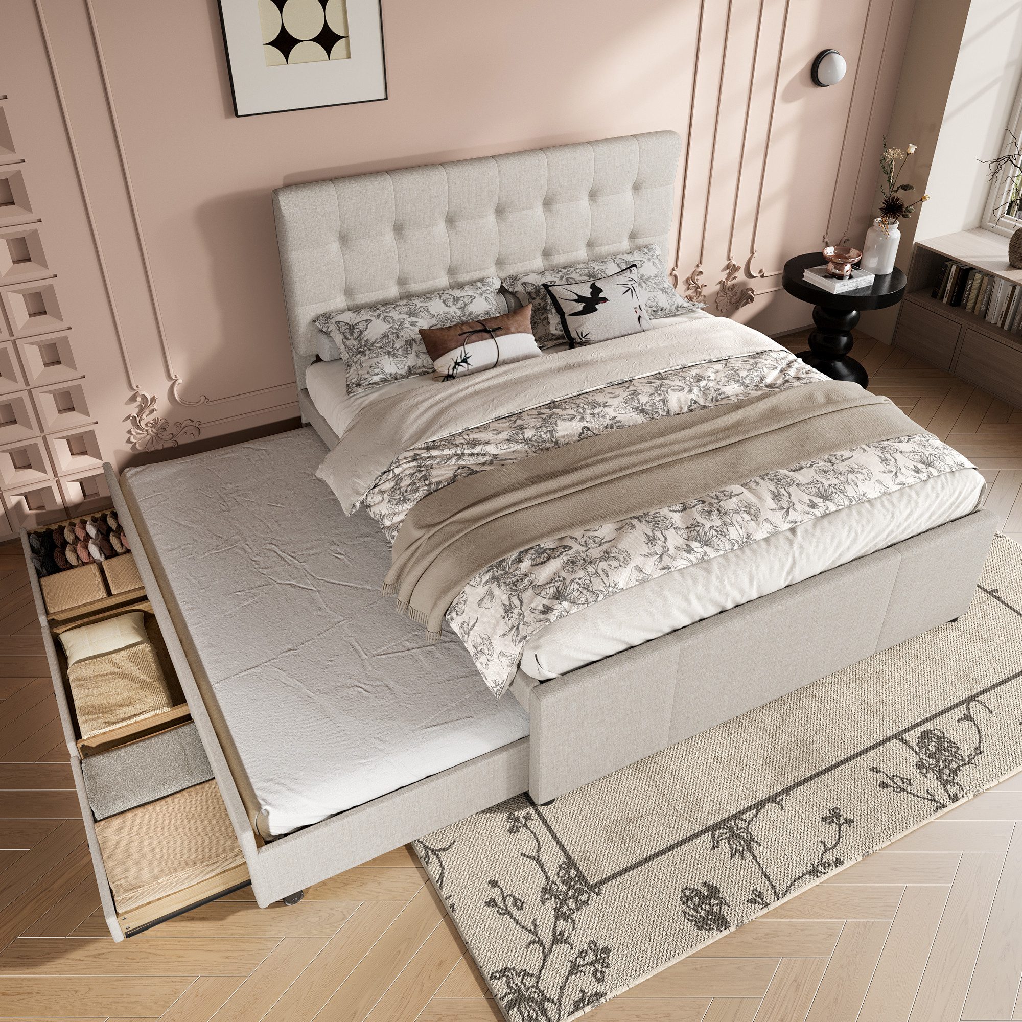 STILVORA Polsterbett 140x200 mit stauraum und günstig online kaufen