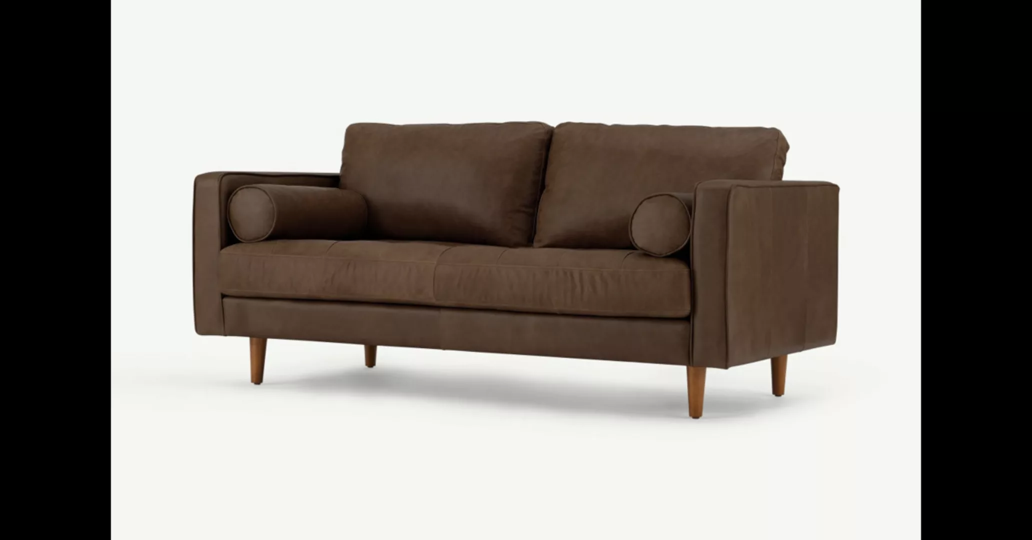 Scott grosses 2-Sitzer Sofa, Leder in Mokkabraun - MADE.com günstig online kaufen