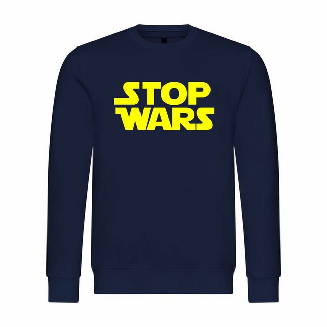 deinshirt Rundhalspullover Herren Sweatshirt Stop Wars Mit Print Motiv, Gra günstig online kaufen