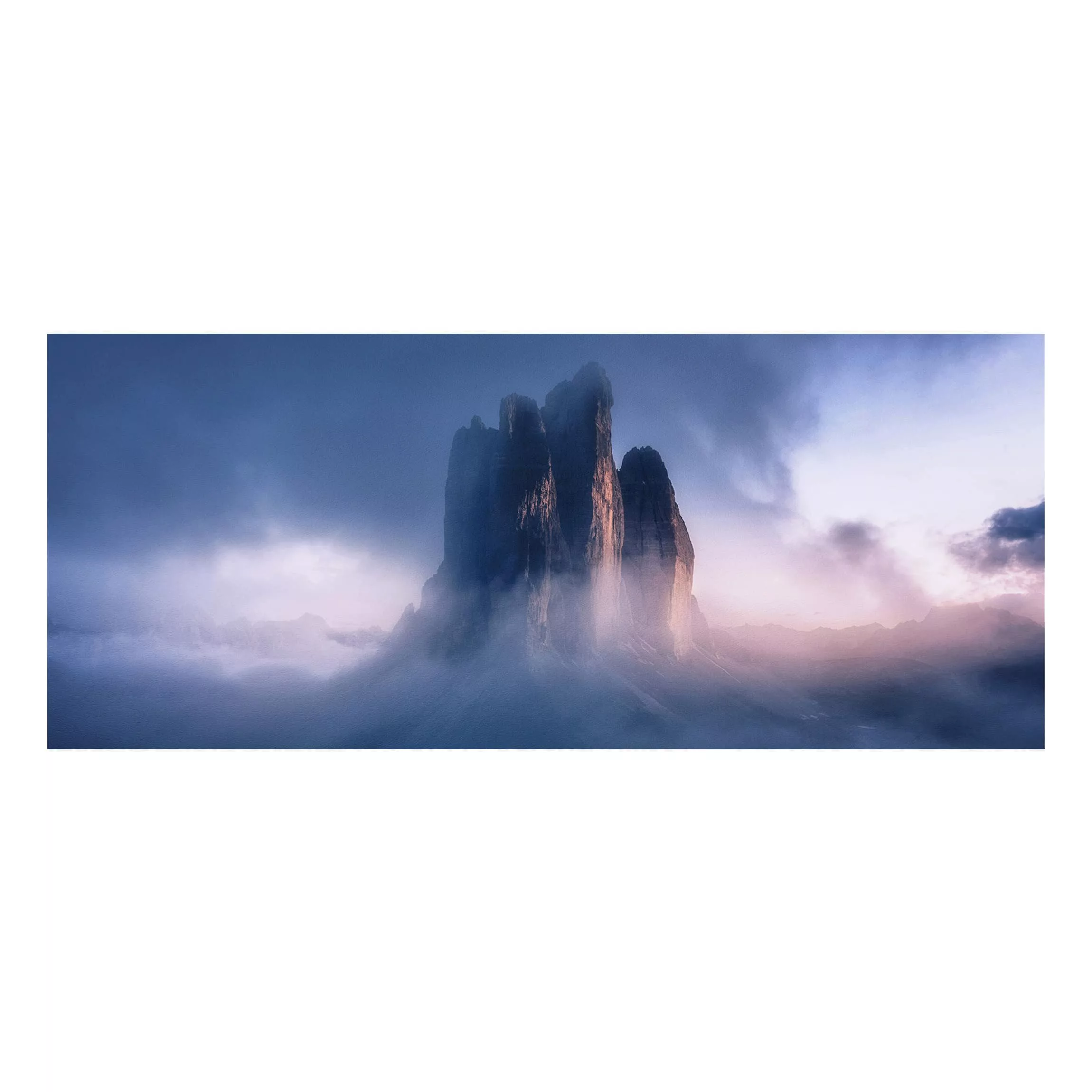 Forexbild Natur & Landschaft - Panorama Drei Zinnen in blauem Licht günstig online kaufen