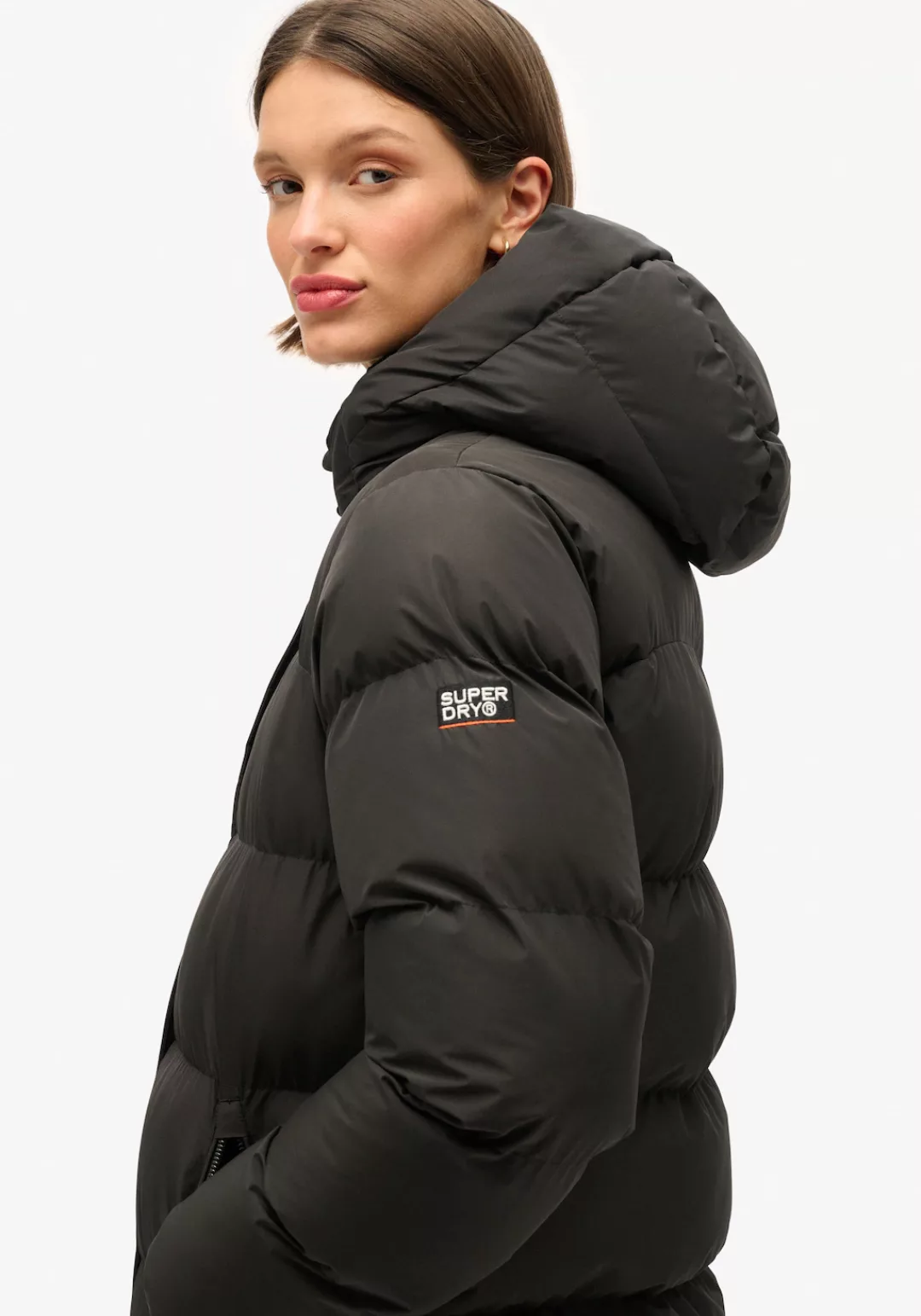 Superdry Steppjacke HOODED LONGLINE SPORTS PUFFER günstig online kaufen