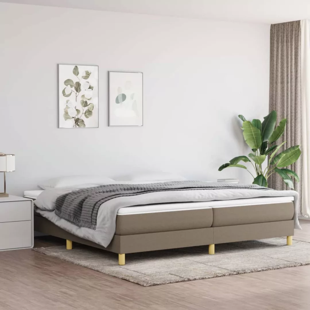 Vidaxl Boxspringbett Taupe 200x200 Cm Stoff günstig online kaufen