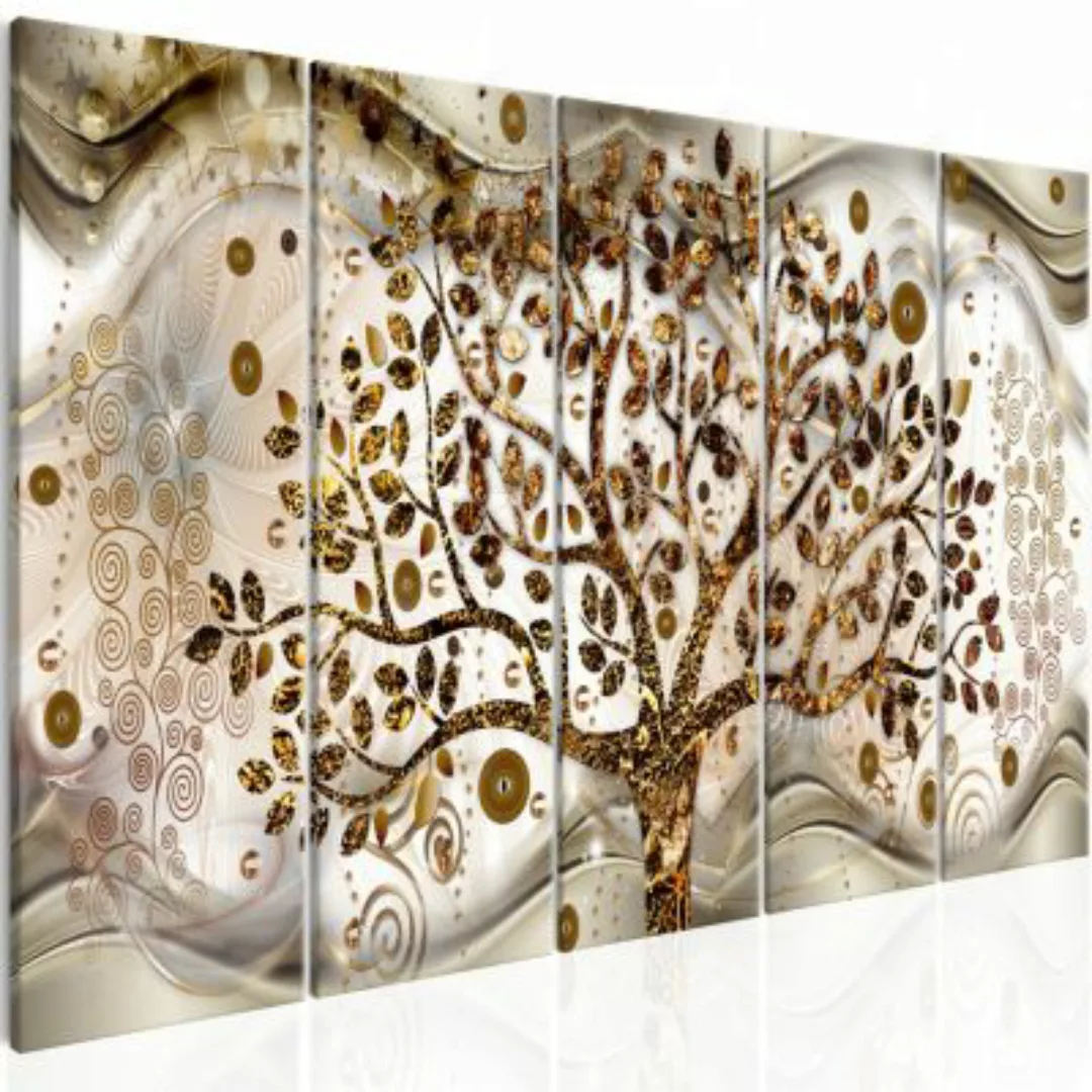 artgeist Wandbild Tree and Waves (5 Parts) Brown mehrfarbig Gr. 200 x 80 günstig online kaufen