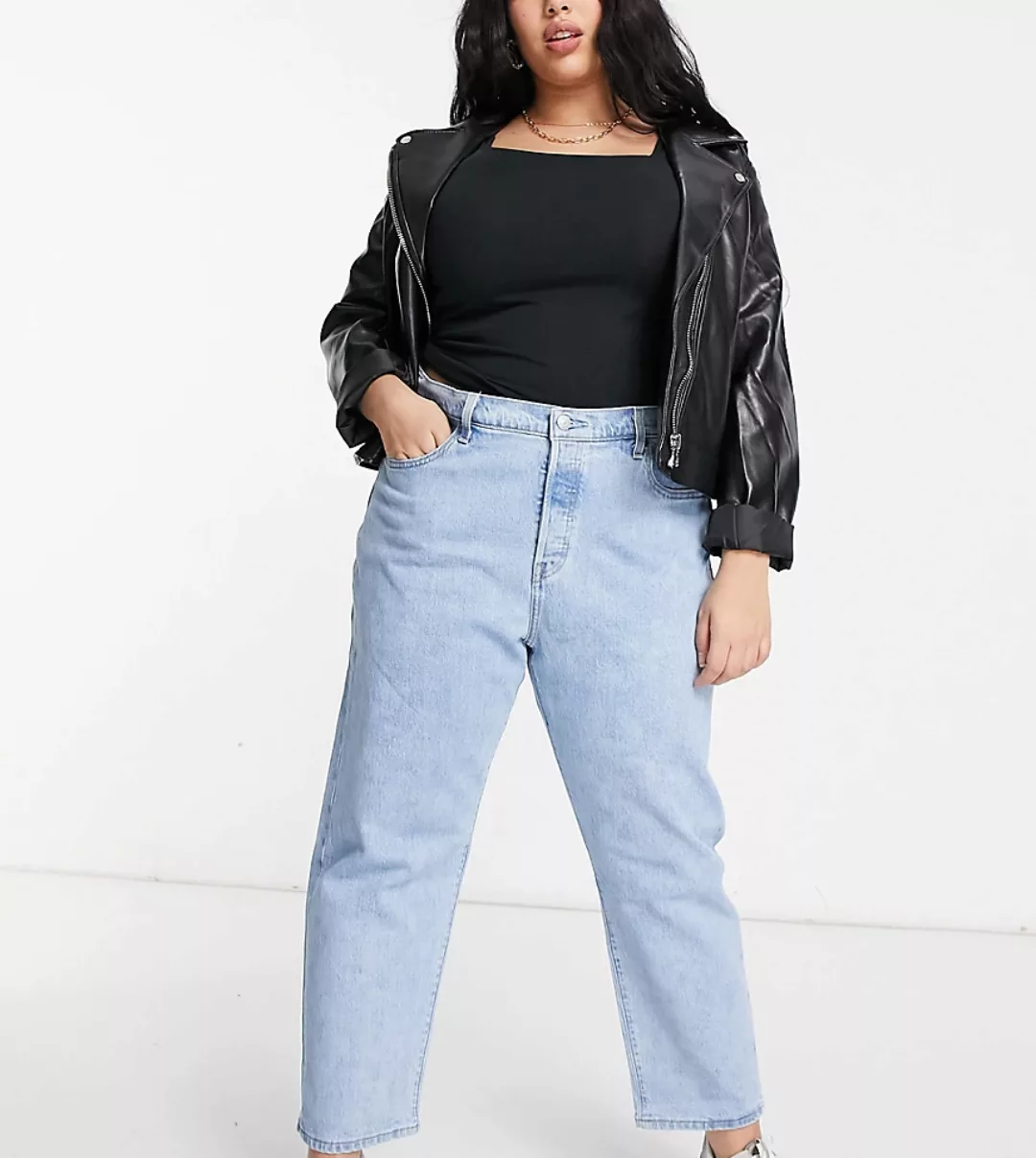 Levi's Plus – 501 – Jeans mit hohem Bund, geradem Bein und kurzem Schnitt i günstig online kaufen