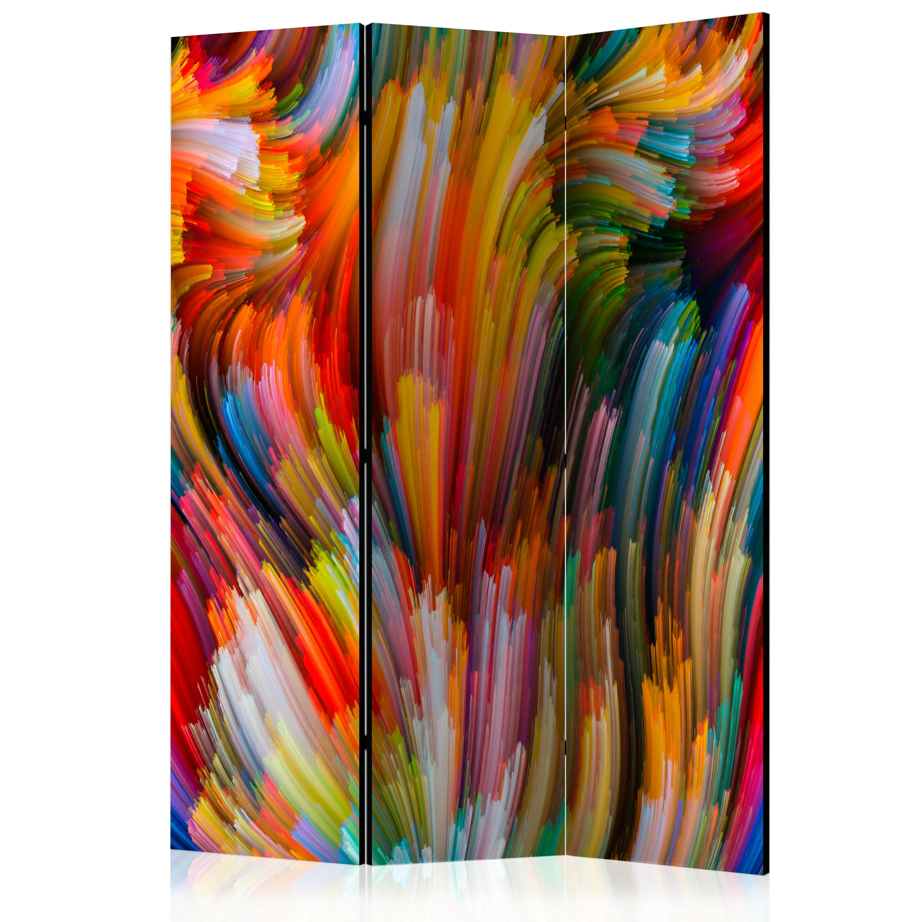 3-teiliges Paravent - Rainbow Waves [room Dividers] günstig online kaufen