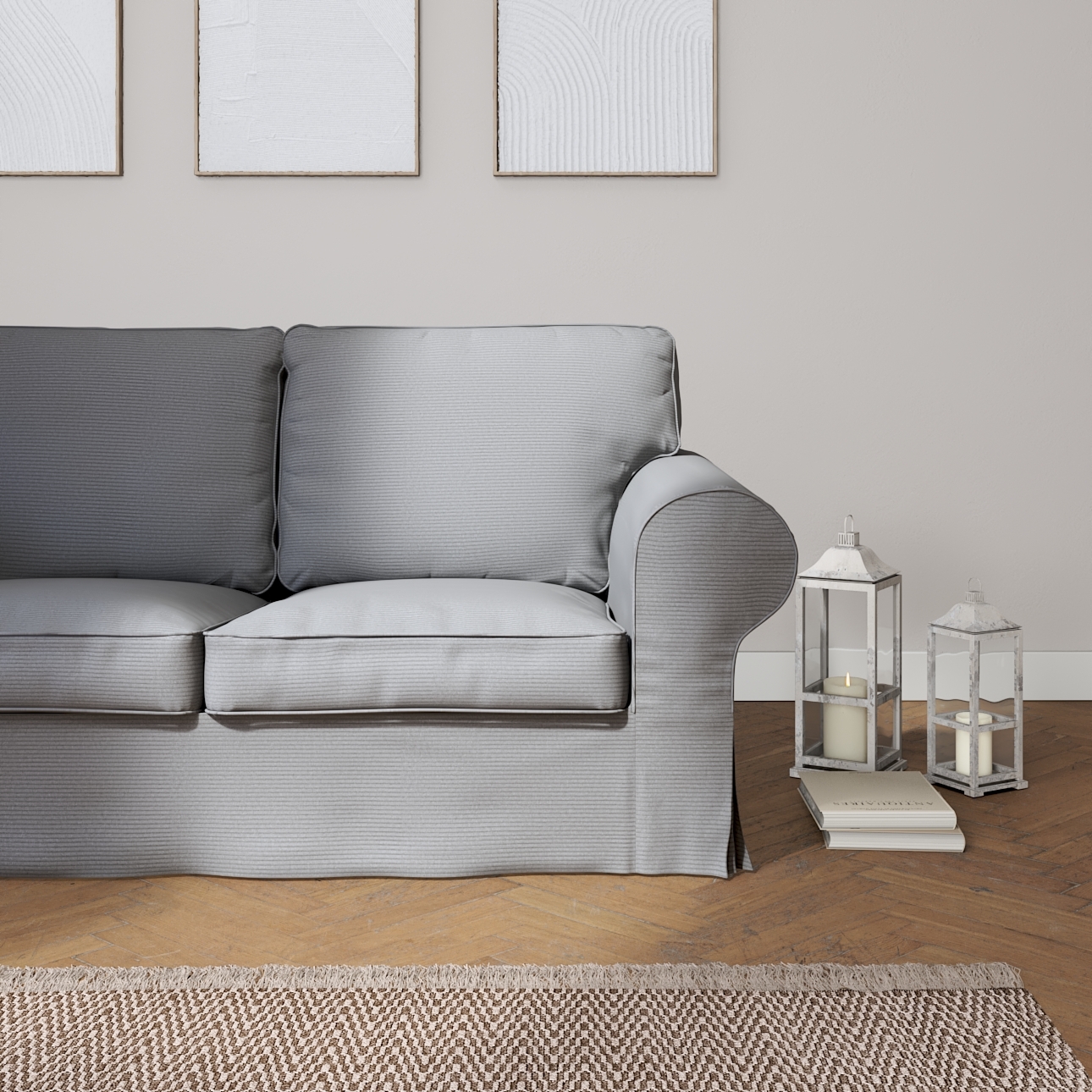 Bezug für Ektorp 2-Sitzer Schlafsofa NEUES Modell, hellgrau, Sofabezug für günstig online kaufen