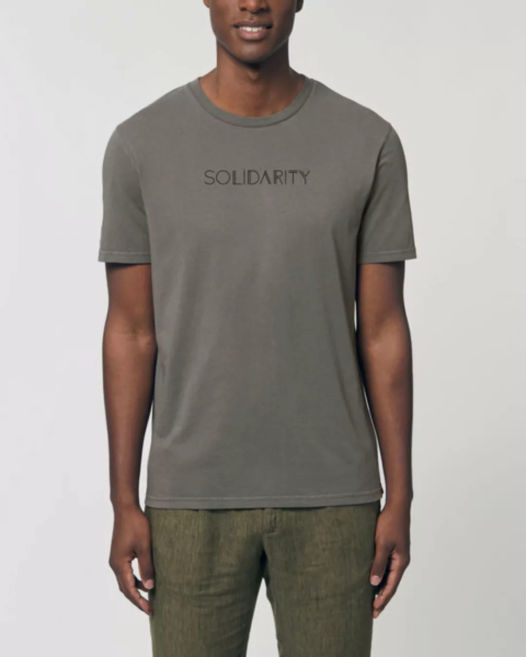 Bio Unisex Vintage Rundhals T-shirt "Create Vin - Solidarity" In 3 Farben günstig online kaufen