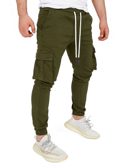 Pittman Cargohose Cargohosen Herren Chino Giga mit elastischem Bund, Cargot günstig online kaufen