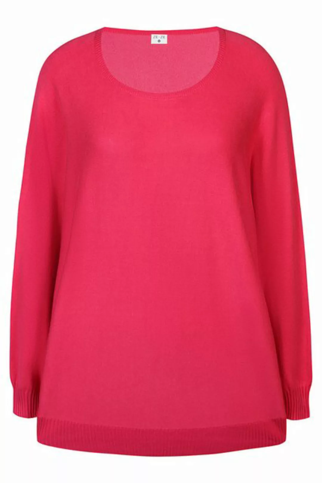 ZE-ZE Nordic Rundhalspullover Pullover Norma Raspberry günstig online kaufen