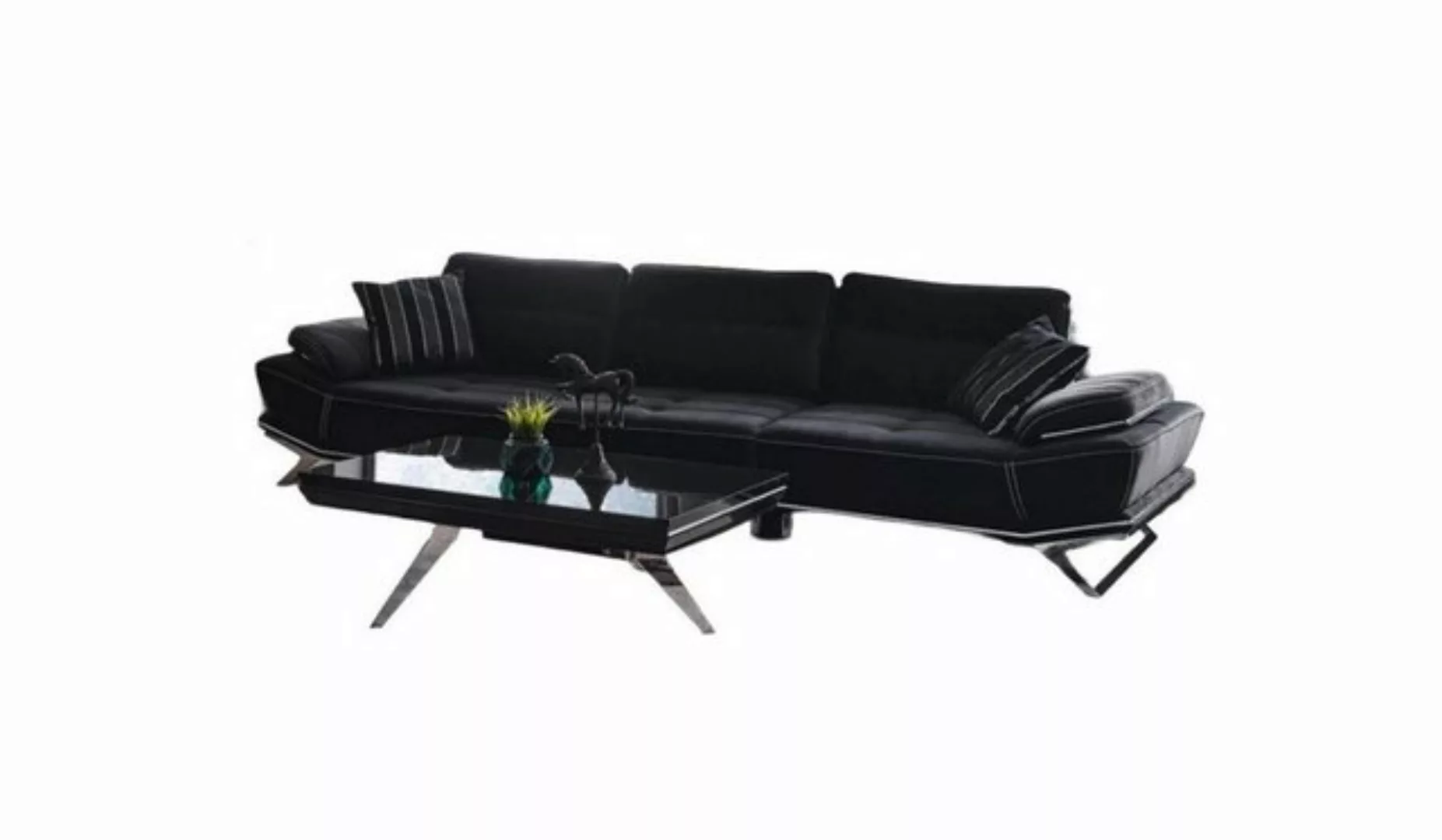 Xlmoebel Sofa Moderne 3-Sitzer Couch in Schwarz bietet Komfort und Stil, 1 günstig online kaufen