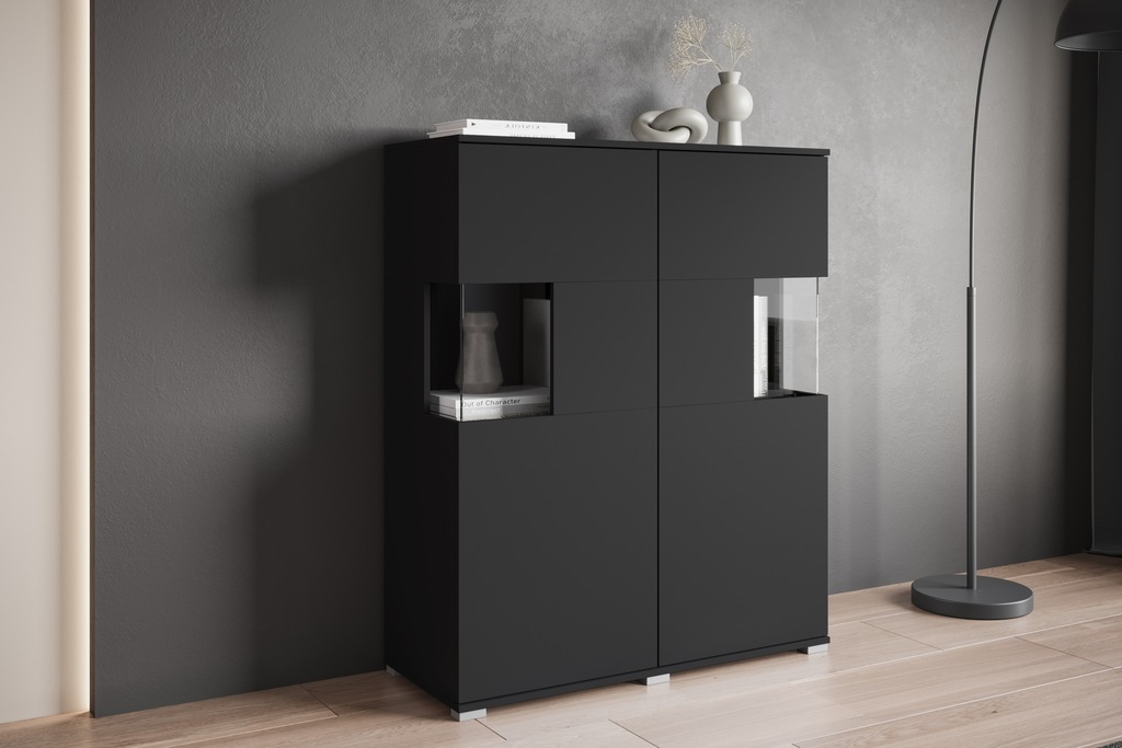 INOSIGN Highboard "Kenia", Modernes Highboard mit Glastüren, Breite 100 cm günstig online kaufen