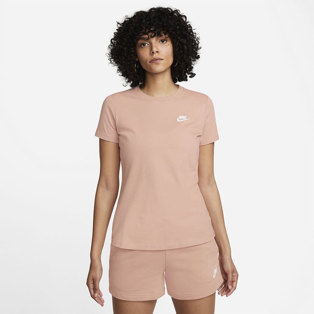Nike Sportswear Club Kurzärmeliges T-shirt L Rose Whisper / White günstig online kaufen