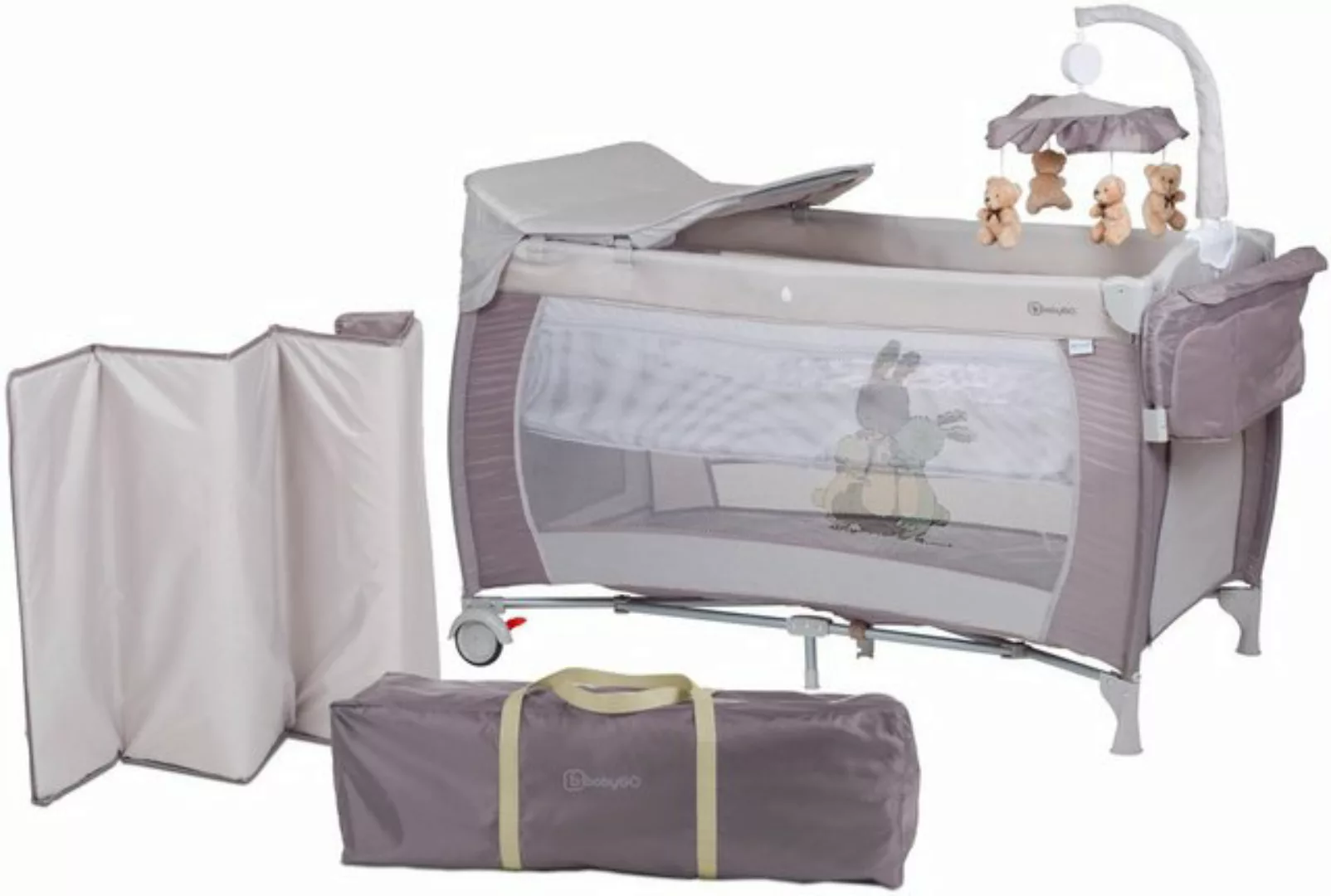 BabyGo Baby-Reisebett »Sleeper Deluxe, blau«, mit Musik-Mobile günstig online kaufen