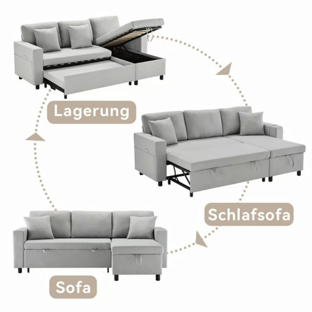 KoDise Sofa Schlafsofa Polstersofa Ausziehsofa mit Stauraum, mit Schlaffunk günstig online kaufen