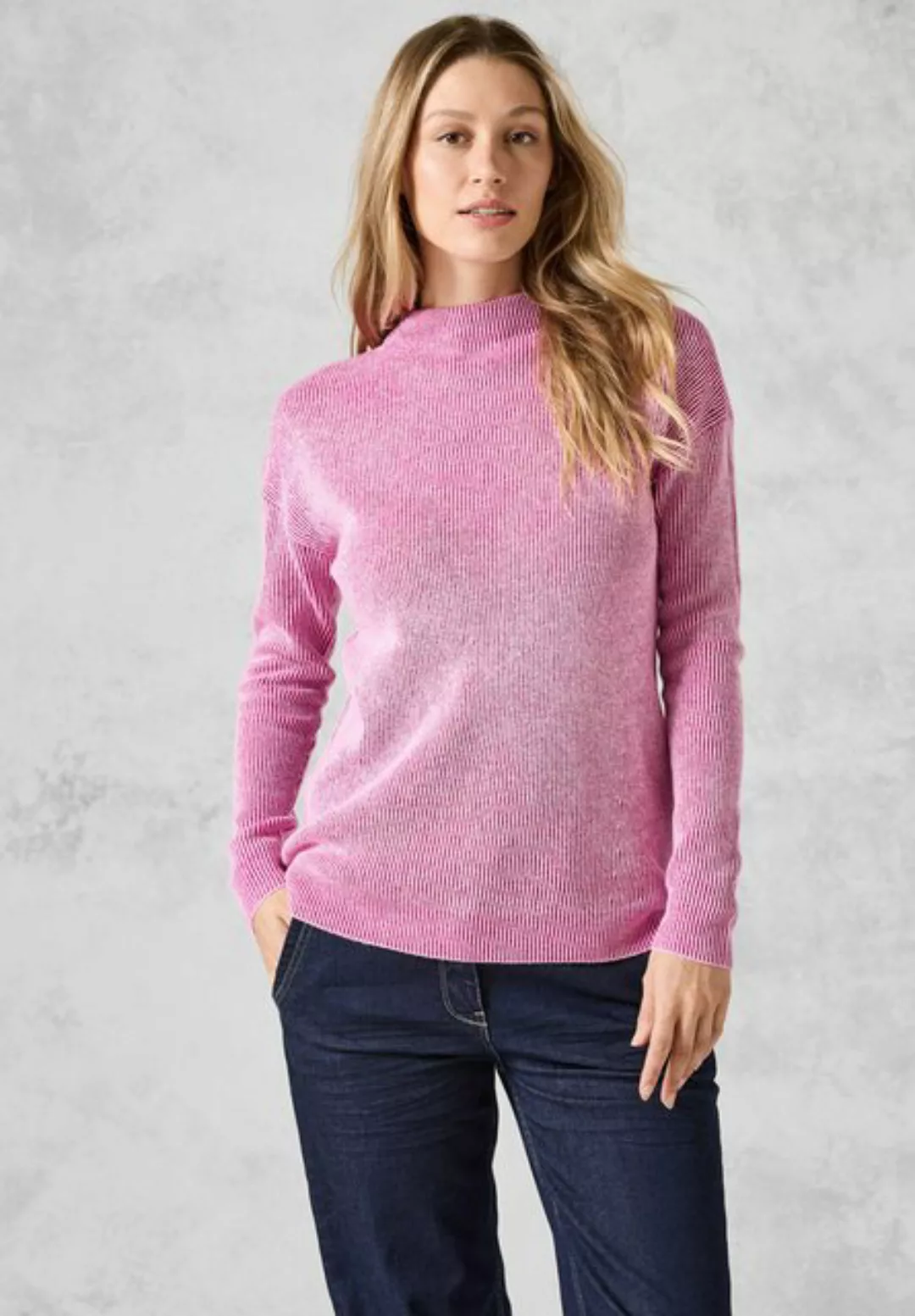 Cecil Strickpullover, mit Materialmix günstig online kaufen