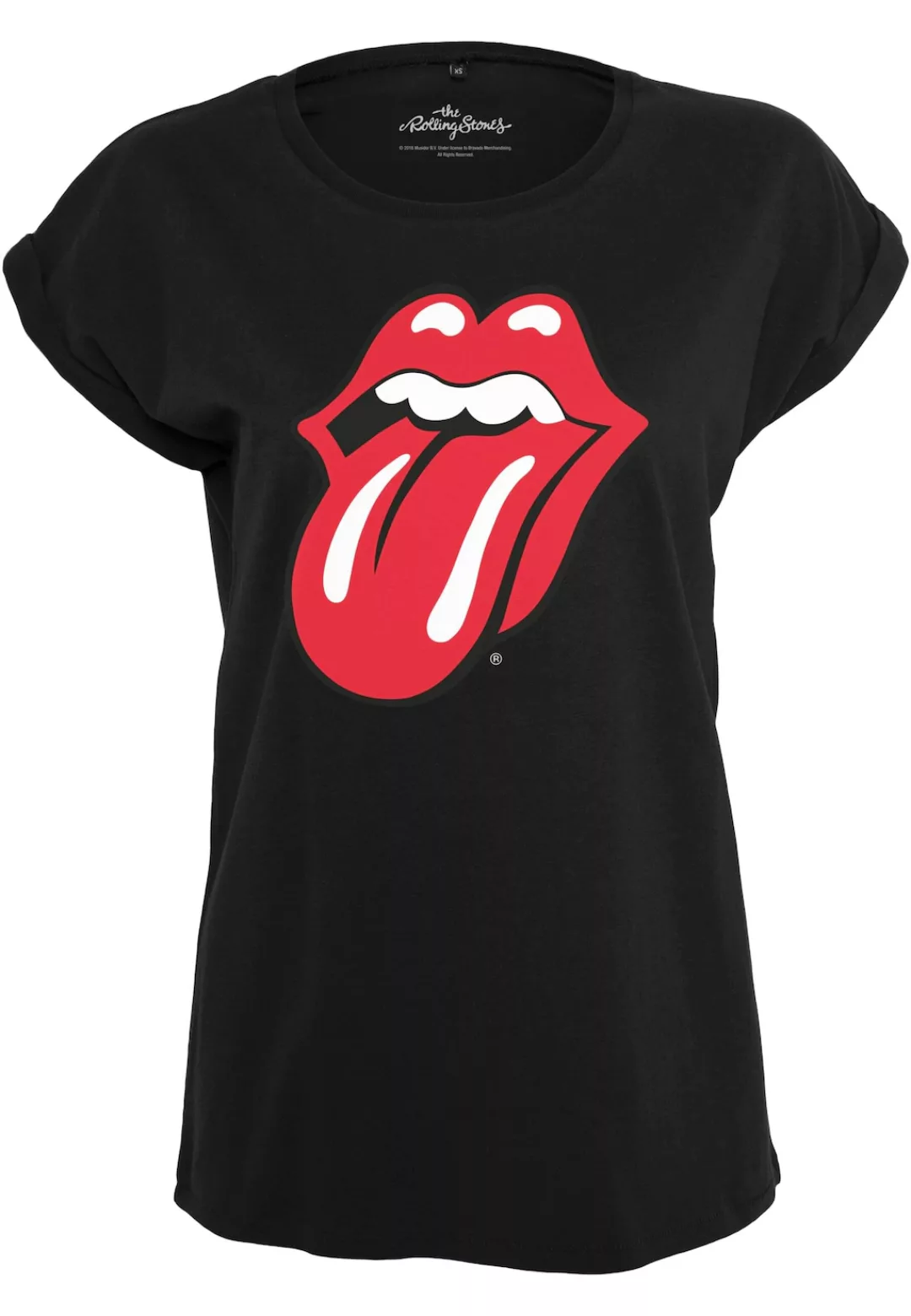 Merchcode Kurzarmshirt "Merchcode Damen Ladies Rolling Stones Tongue Tee", günstig online kaufen