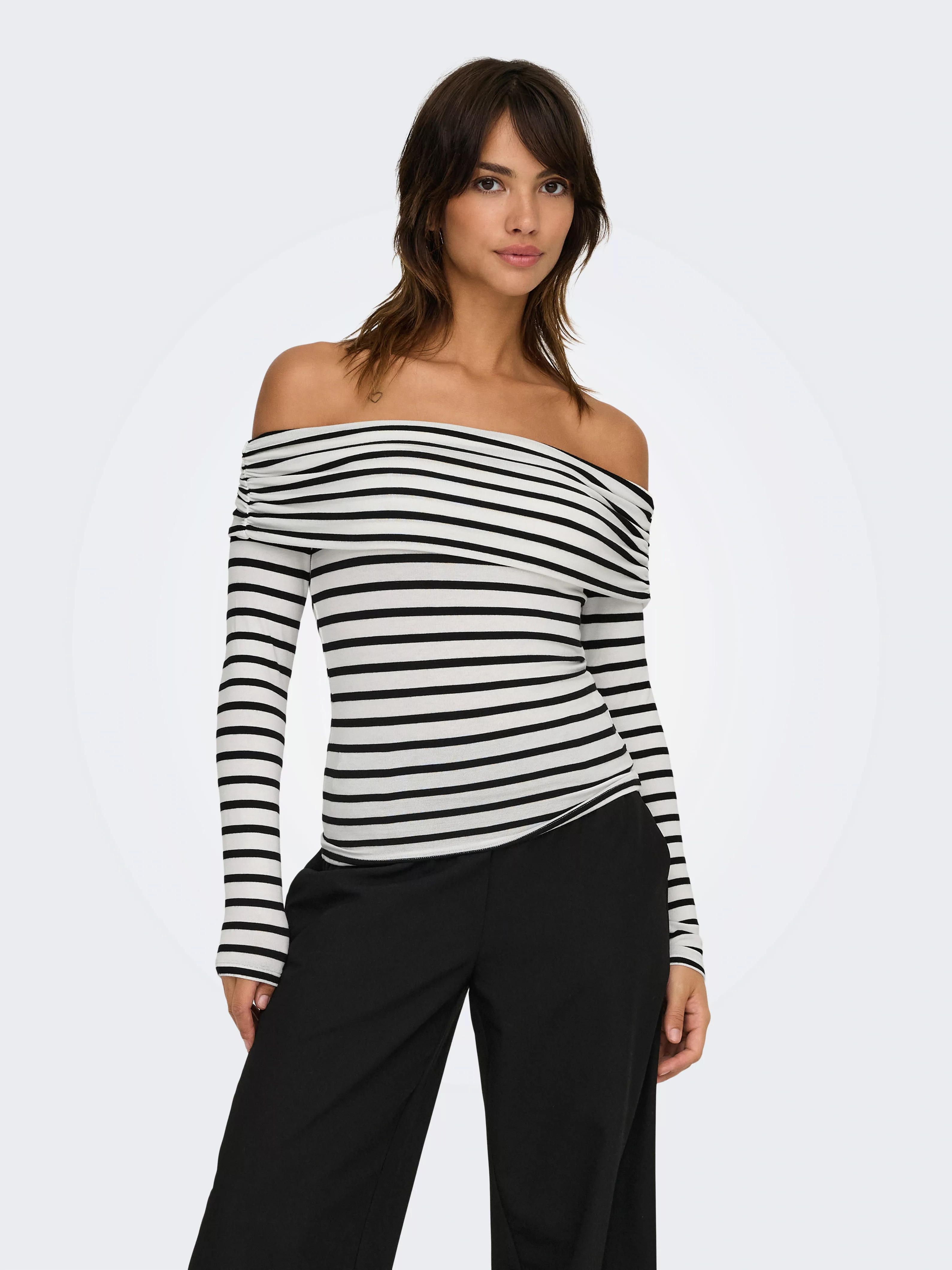 ONLY Langarmshirt "ONLGLAMOUR L/S OFF SHOULDER TOP CC JRS" günstig online kaufen