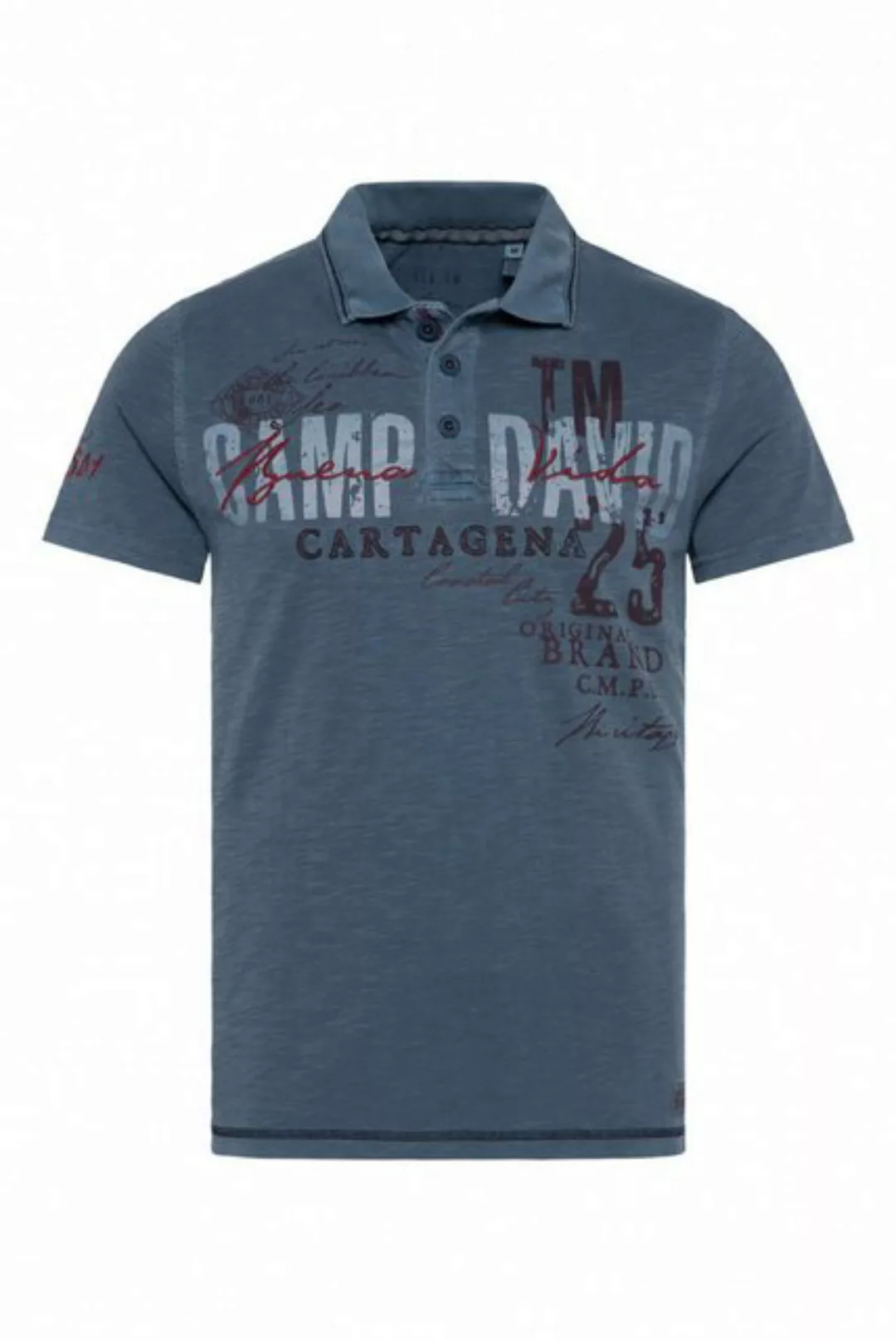 CAMP DAVID Poloshirt mit Stickereien günstig online kaufen