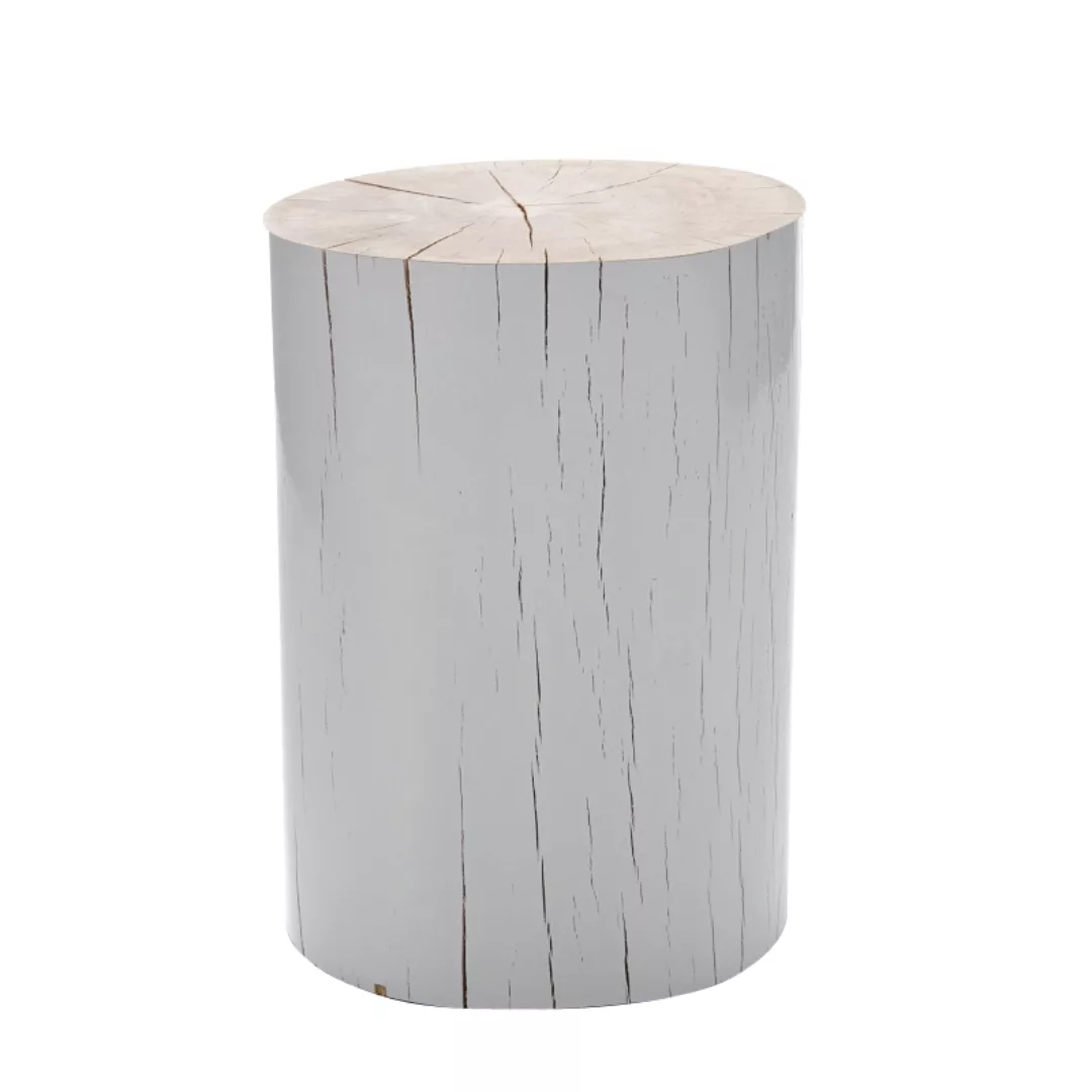 Gervasoni - Log Beistelltisch L - weiß/glänzend lackiert/H 42cm/Ø 28-32cm/a günstig online kaufen