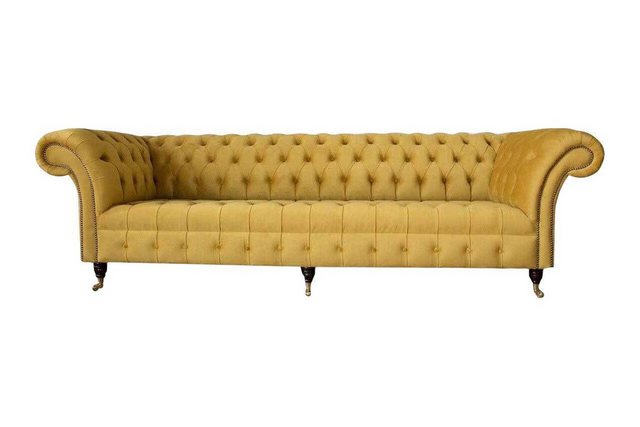 JVmoebel 4-Sitzer Design Sofa 4 Sitzer Polster Luxus Textil Chesterfield So günstig online kaufen