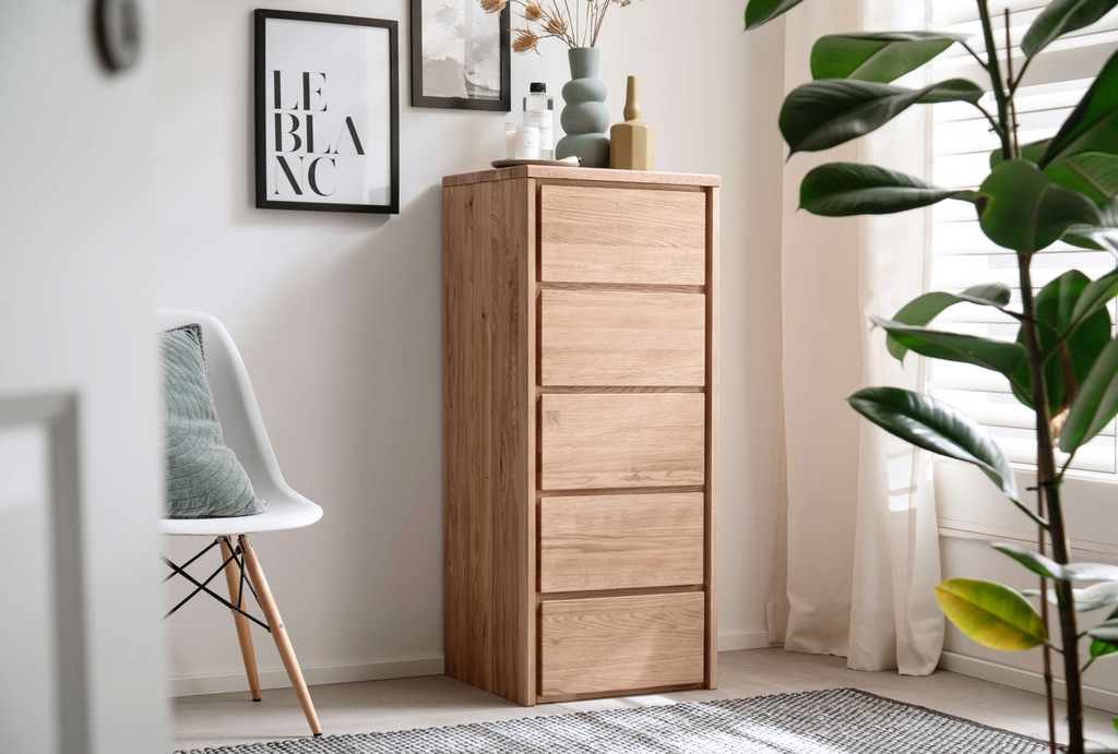 Home affaire Schubkastenkommode "Zetra Hochkommode, 5 Schubladen/1 Tür mit günstig online kaufen