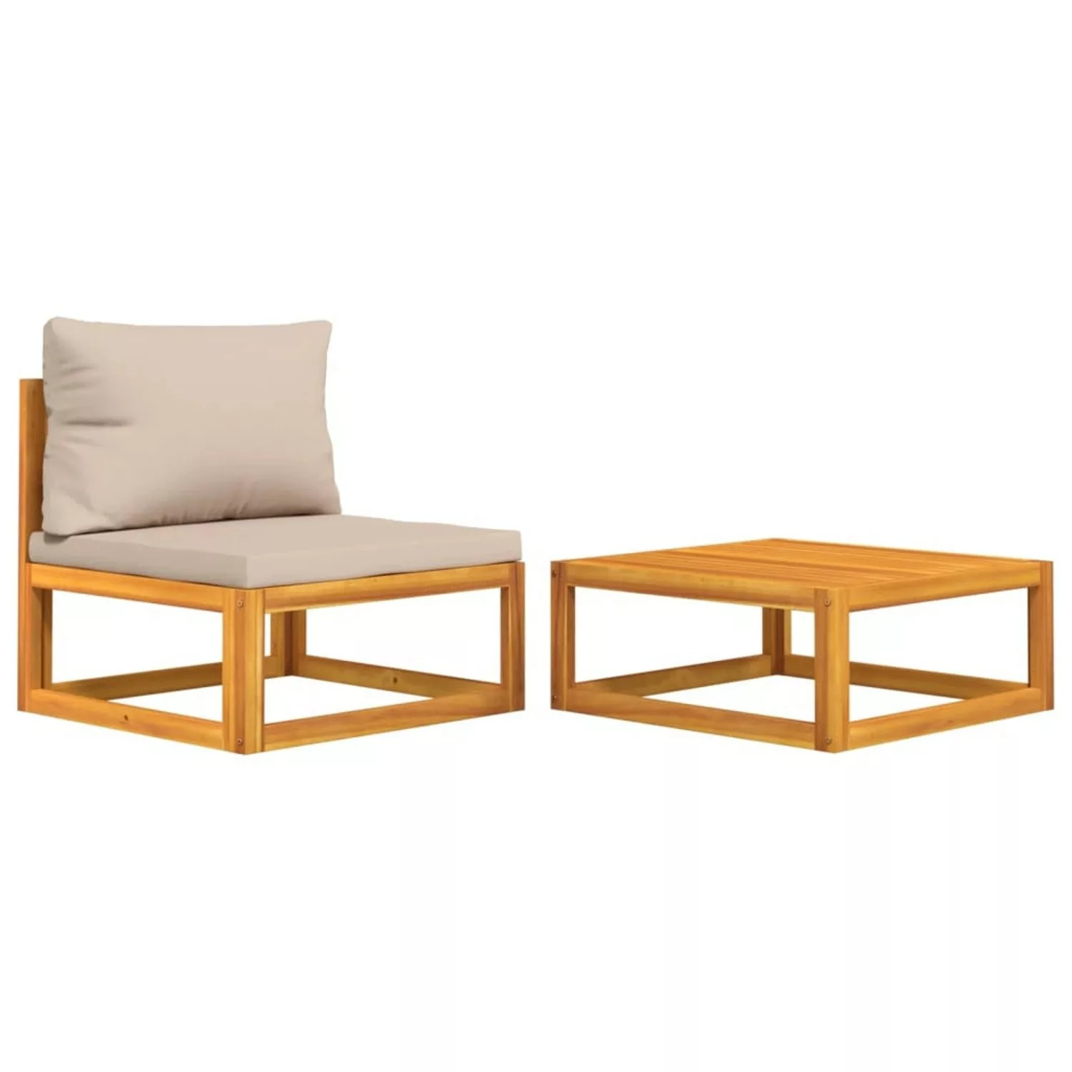 Vidaxl 2-tlg. Garten-sofa-set Mit Kissen Massivholz Akazie günstig online kaufen