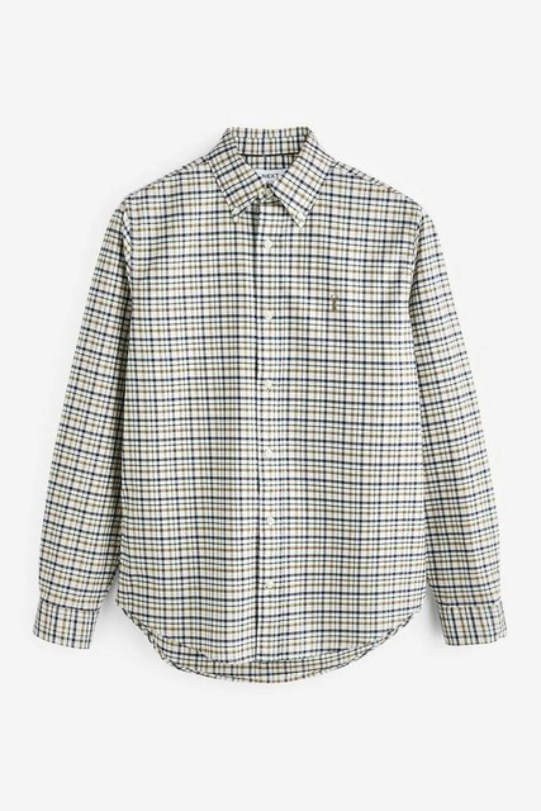 Next Langarmhemd Langärmeliges kariertes Oxford-Hemd (1-tlg) günstig online kaufen