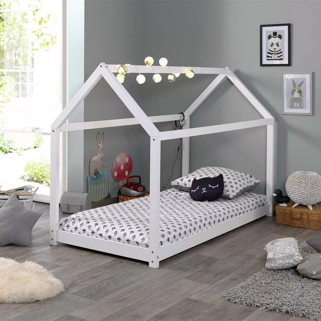 Kinderzimmer Bett in Weiß Haus Design günstig online kaufen