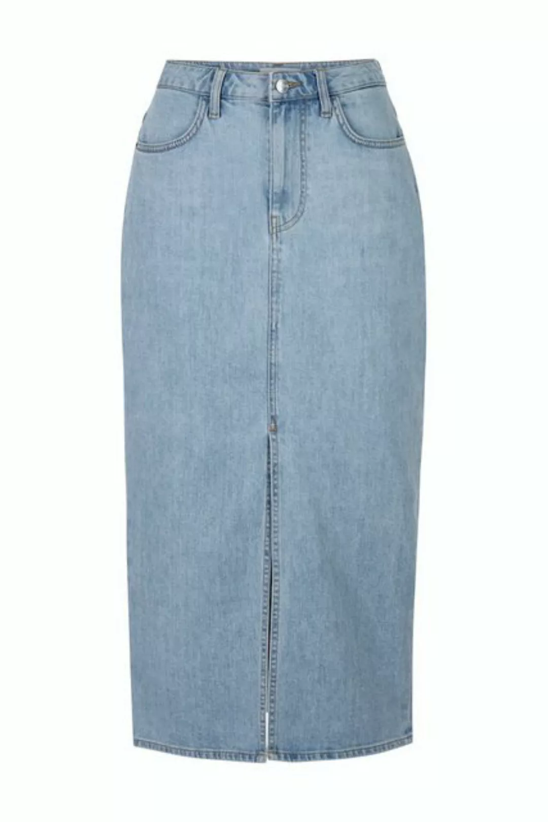 Rich & Royal Sommerrock long blue denim skirt organic, denim blue günstig online kaufen