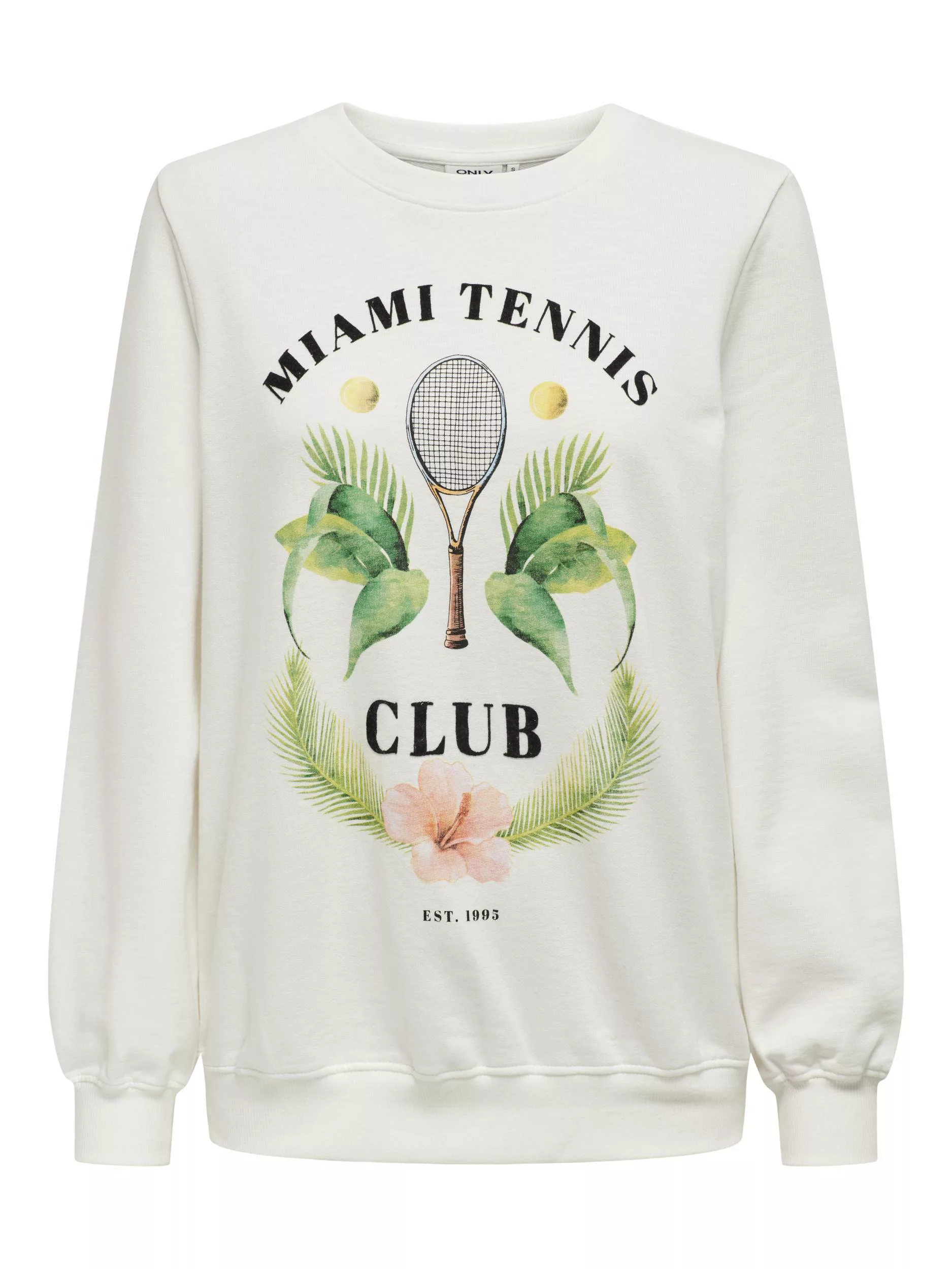 ONLY Sweater "ONLJULIA L/S TENNIS O-NECK BOX UB SWT" günstig online kaufen