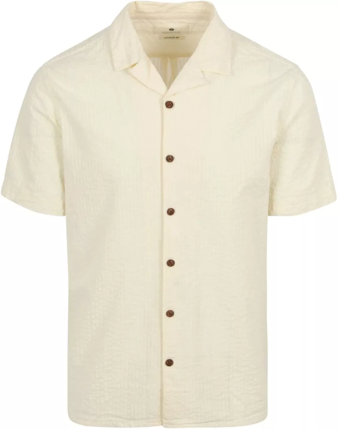 Anerkjendt Short Sleeve Hemd Leo Ecru - Größe XL günstig online kaufen