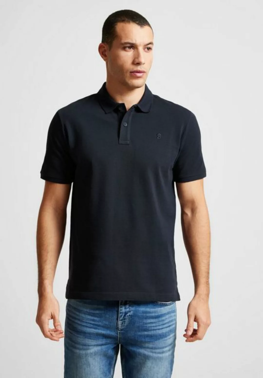 STREET ONE MEN Poloshirt, in Unifarbe günstig online kaufen