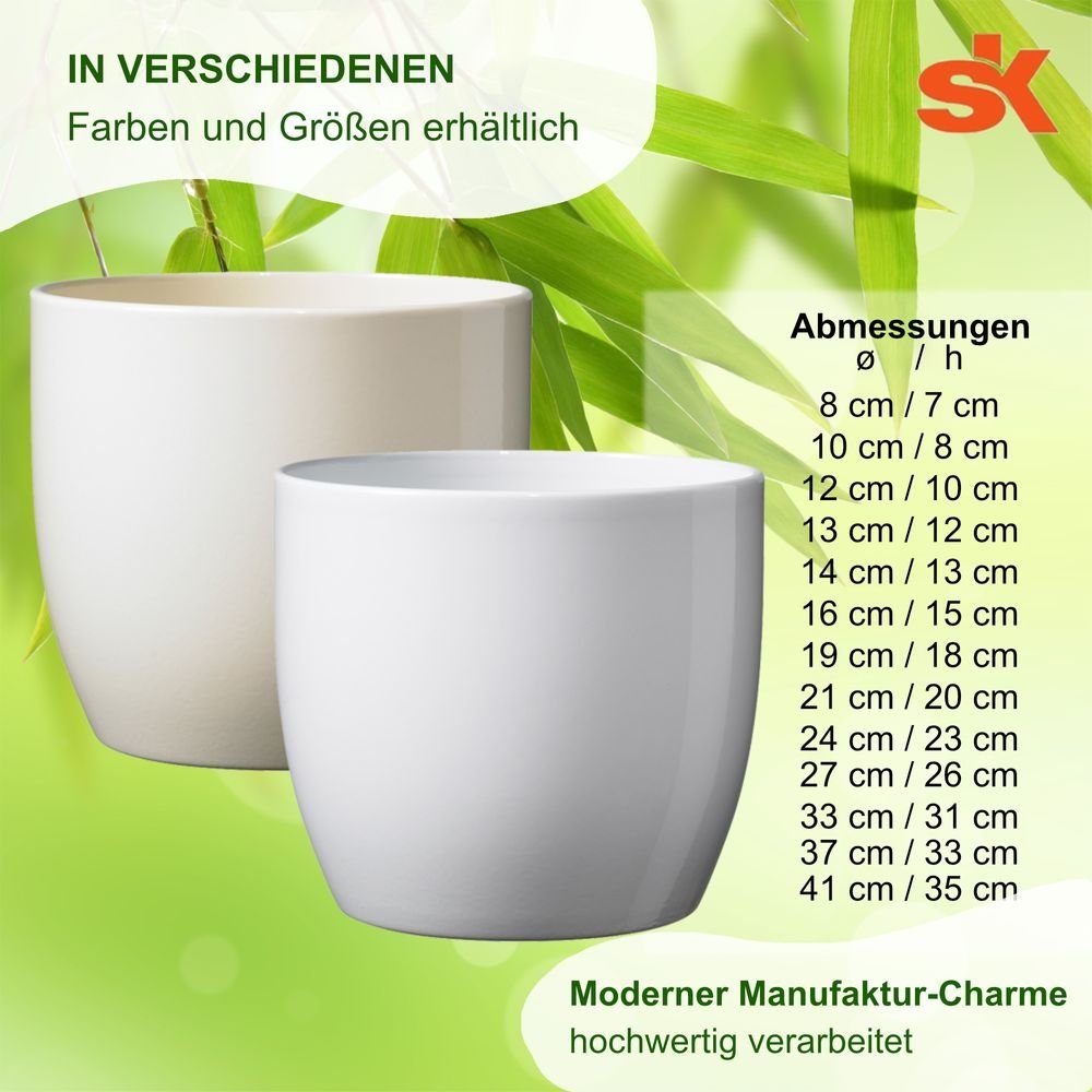 Heimwerkercenter Übertopf Kermikübertopf Basel ø12 cm, günstig online kaufen