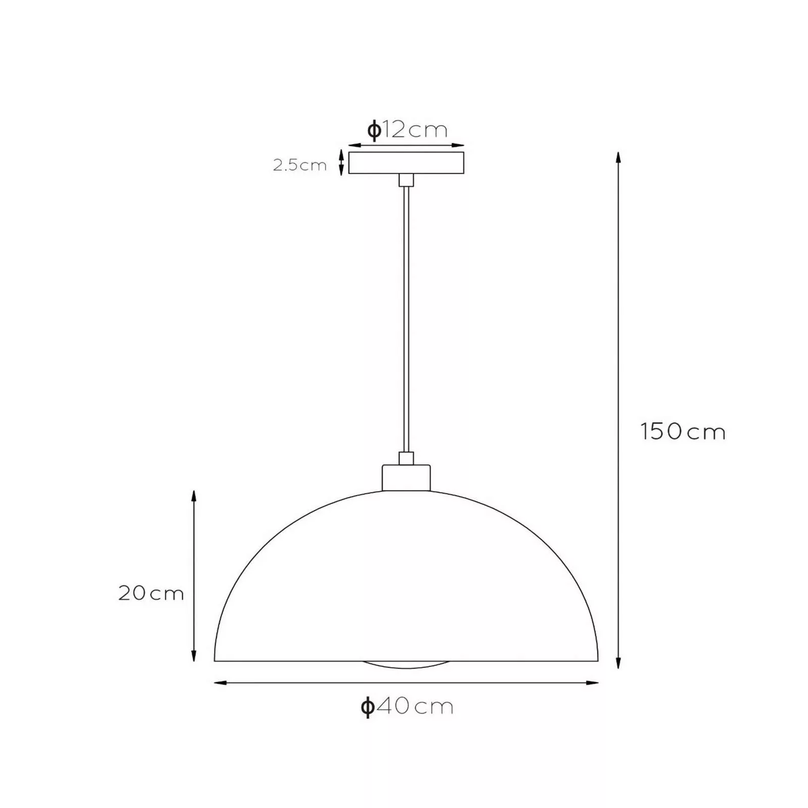 Hängeleuchte Siemon aus Stahl, Ø 40 cm, blau günstig online kaufen