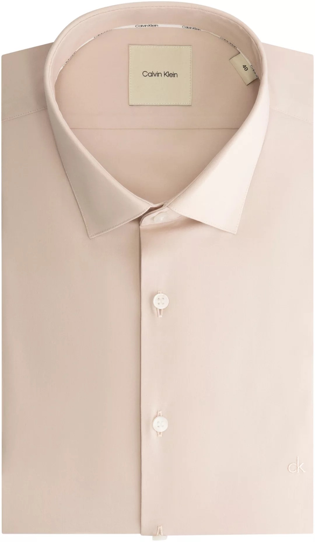 Calvin Klein Businesshemd "POPLIN STRETCH SLIM SHIRT", mit Kentkragen, Logo günstig online kaufen