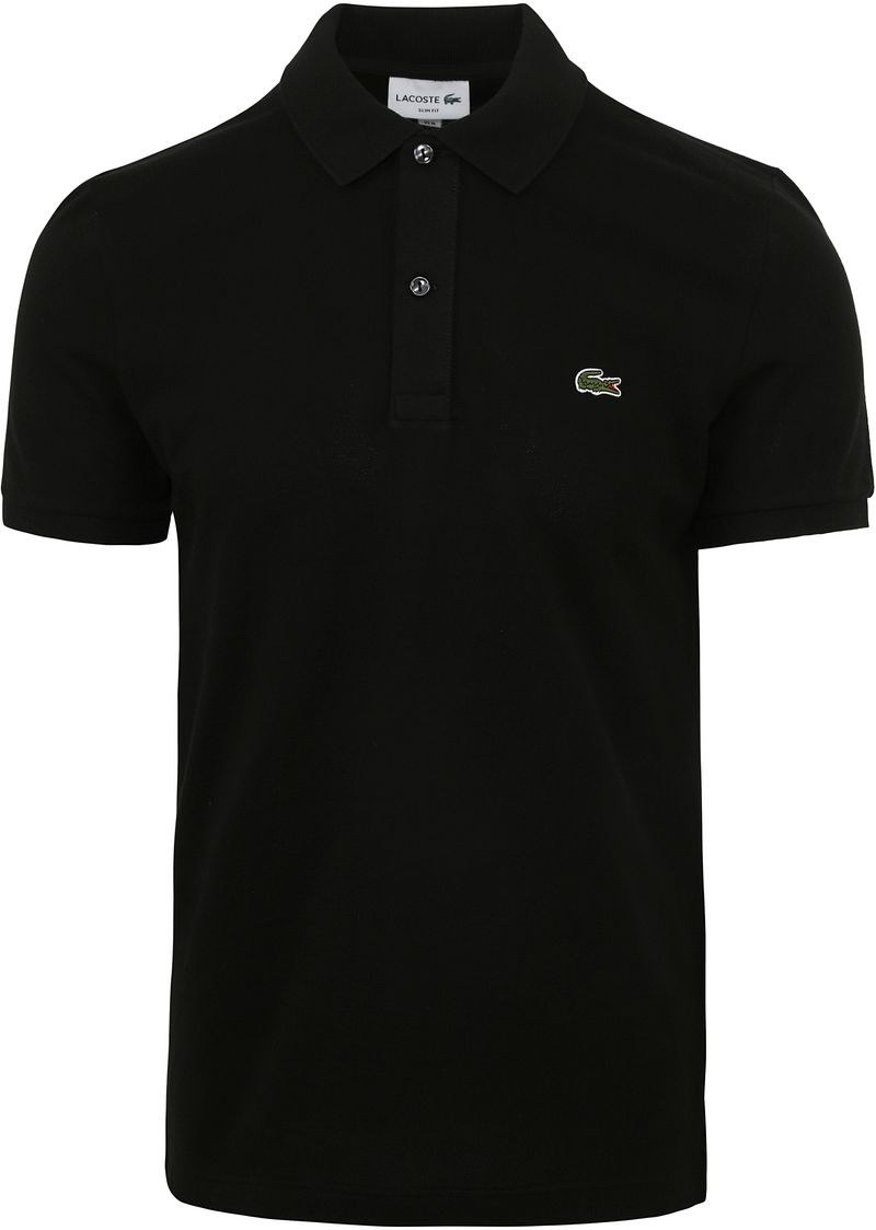 Lacoste Poloshirt Pique Schwarz - Größe M günstig online kaufen