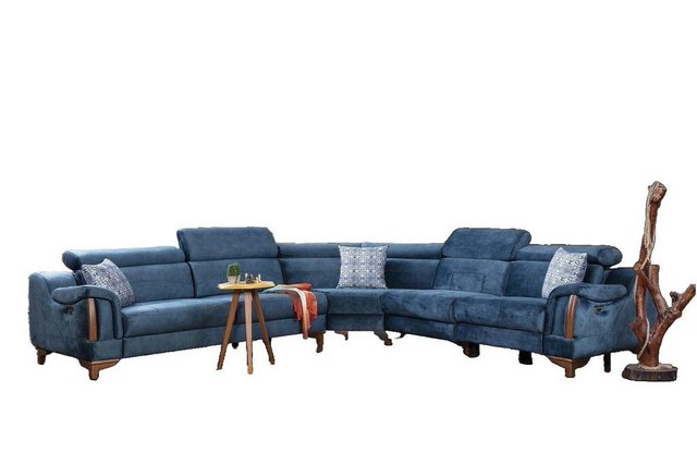 JVmoebel Ecksofa Sofa L-Form Modern Blau Ecksofa Couch Wohnzimmer Design, 5 günstig online kaufen