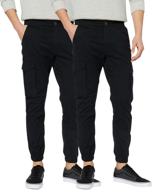 Jack & Jones Cargohose Basic Unifarben Hose im Doppelpack günstig online kaufen