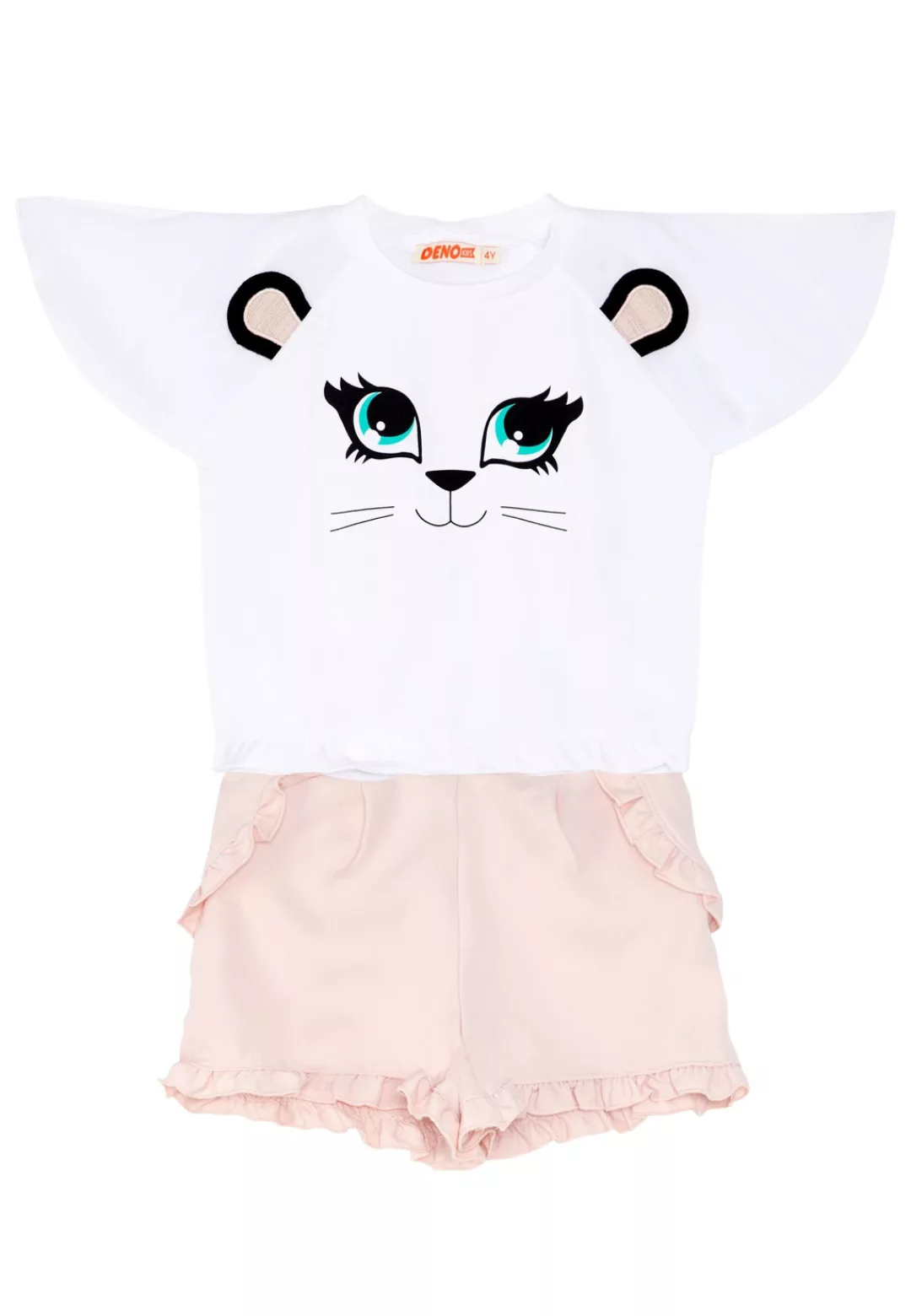 Denokids Hausanzug "White Cat", (2 tlg.), mit niedlichem Tiergesicht günstig online kaufen