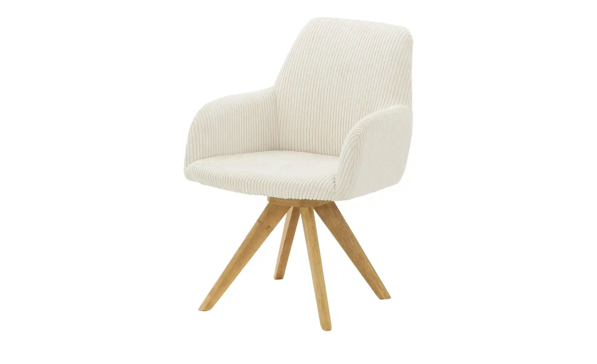 smart Cord-Armlehnstuhl drehbar  Frederik ¦ beige ¦ Maße (cm): B: 59 H: 87 günstig online kaufen