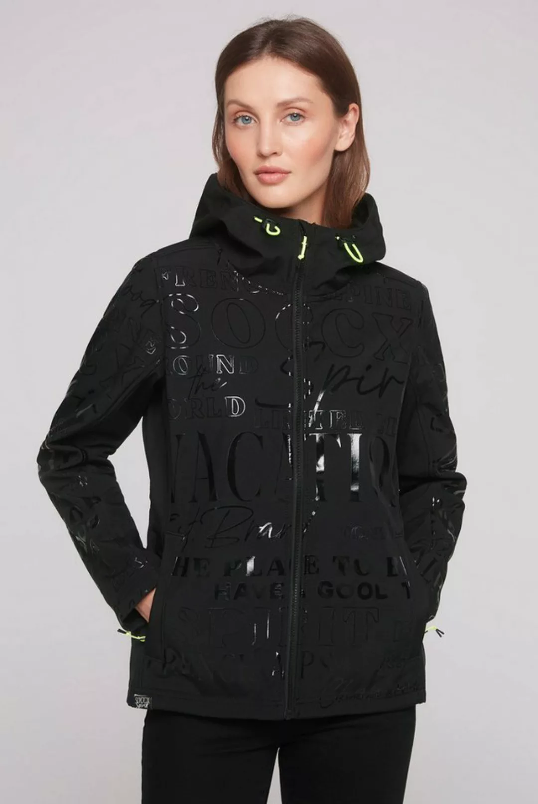 SOCCX Softshelljacke mit Windfangleiste günstig online kaufen