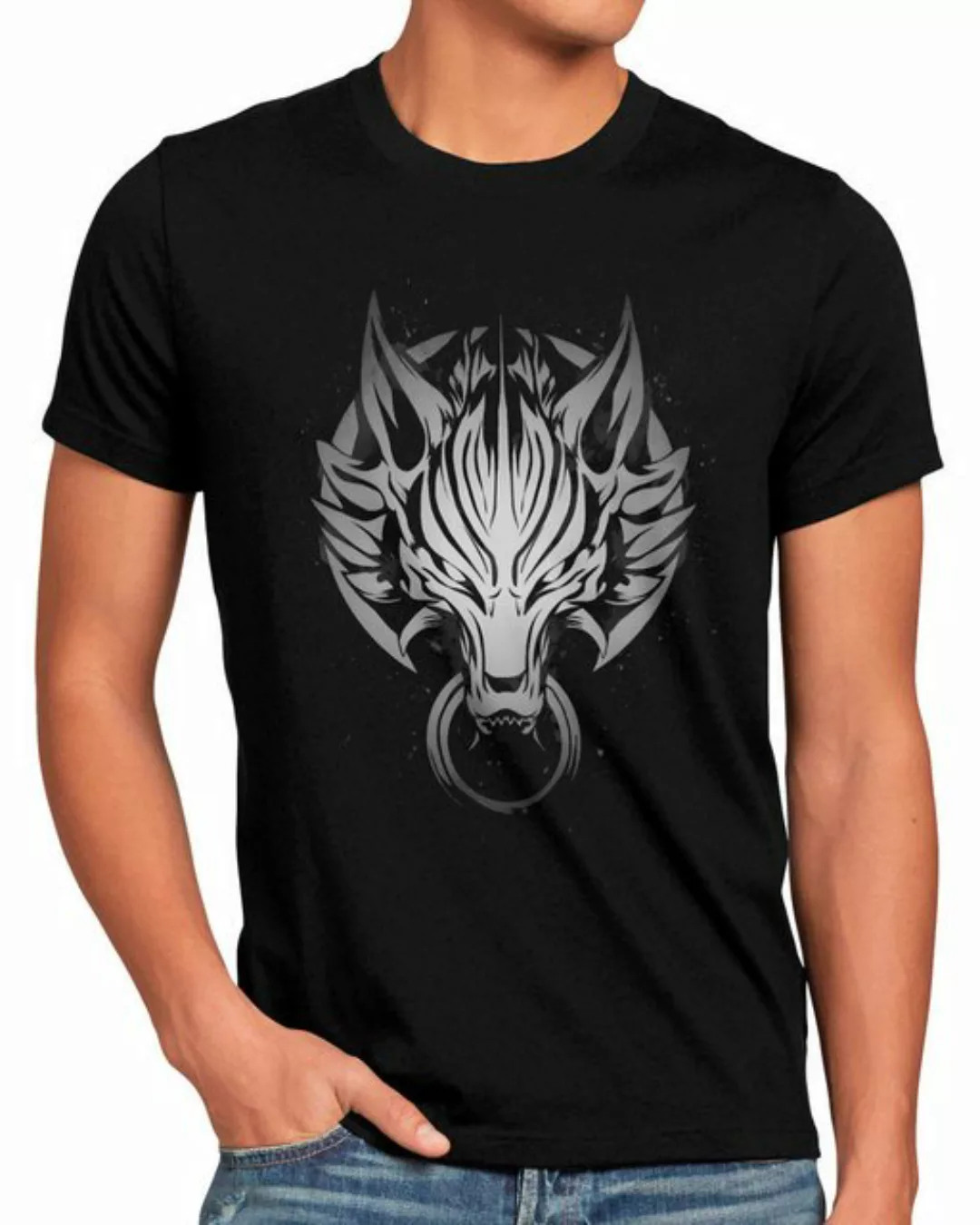 style3 T-Shirt Wolf Icon final fantasy 7 VII rebirth chocobo remake günstig online kaufen