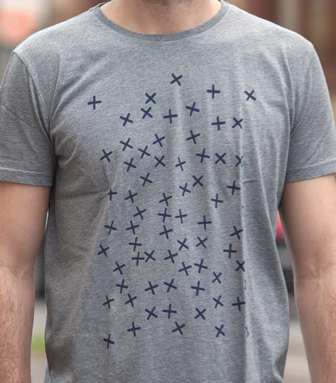 Fliesenkreuze - Männer T-shirt - Fair Wear - Heather Grey günstig online kaufen