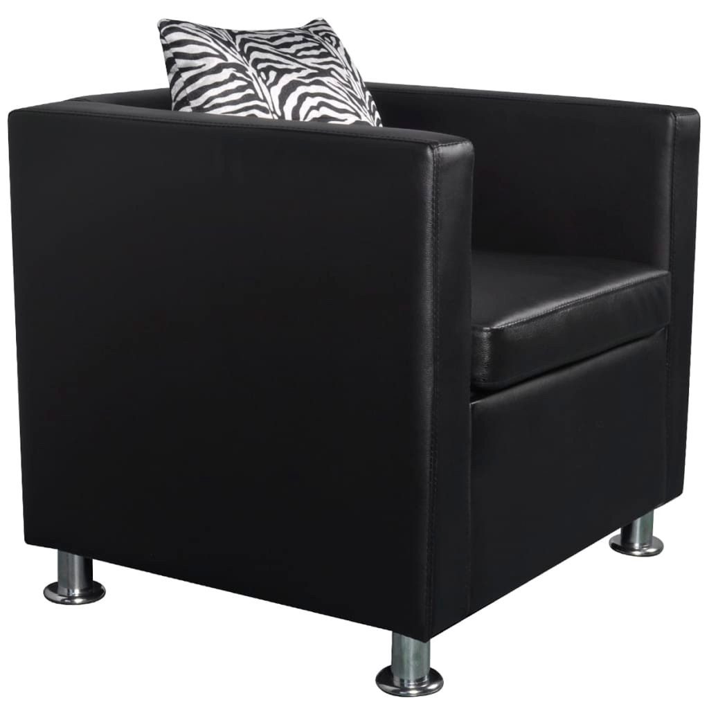 vidaXL Sessel Sessel Schwarz Kunstleder (1-St) günstig online kaufen