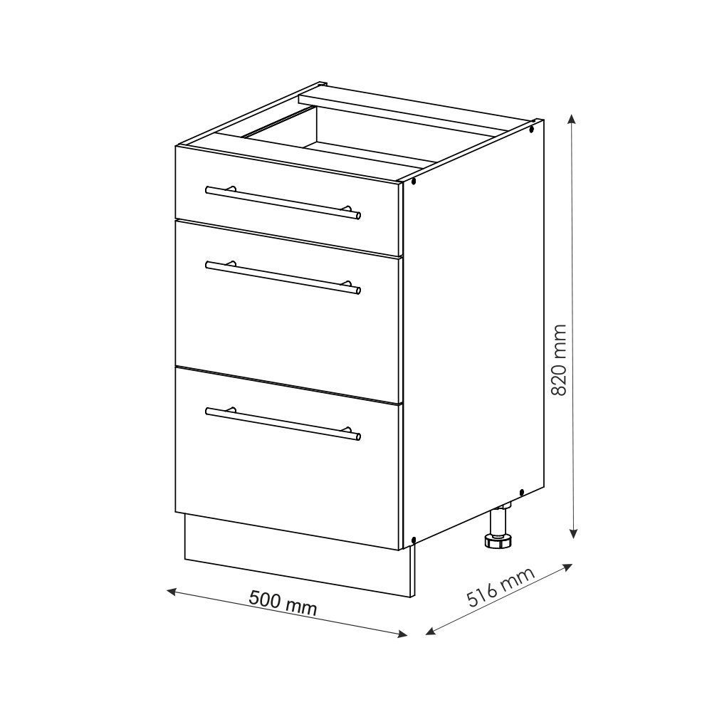 Vicco Midischrank Fame-Line, Anthrazit-Gold/Weiß, 50 x günstig online kaufen