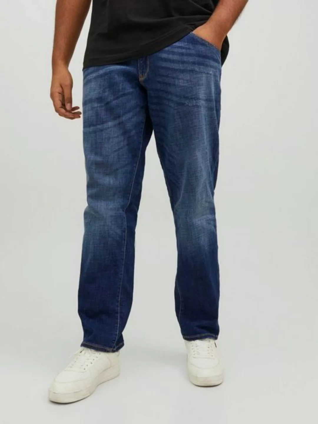 Jack & Jones Herren Jeans JJIGLENN JJFOX GE 348 Plussize - Slim Fit - Blau günstig online kaufen