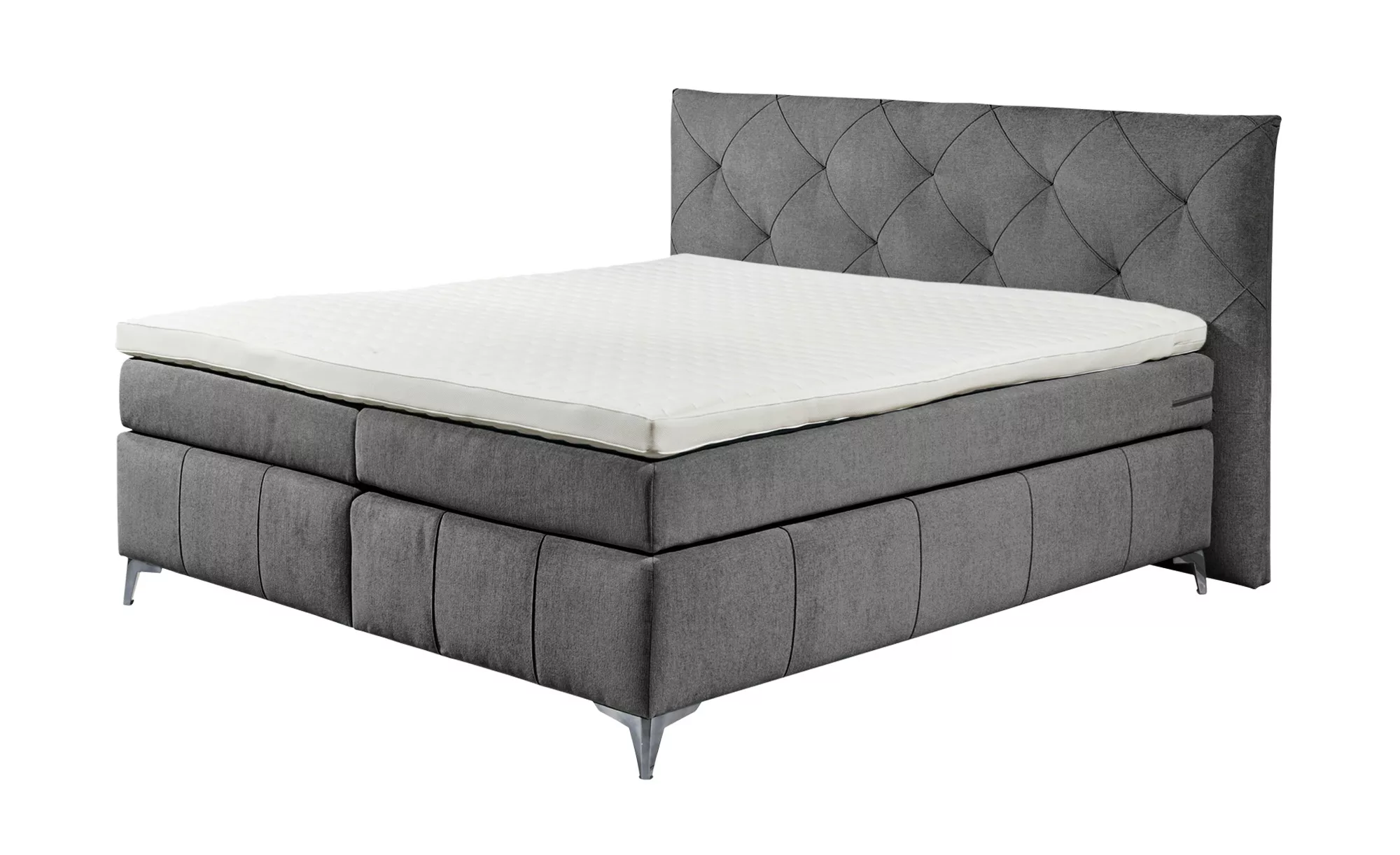 ED EXCITING DESIGN Boxspringliege (180 x 200 cm, Milton), Grau günstig online kaufen