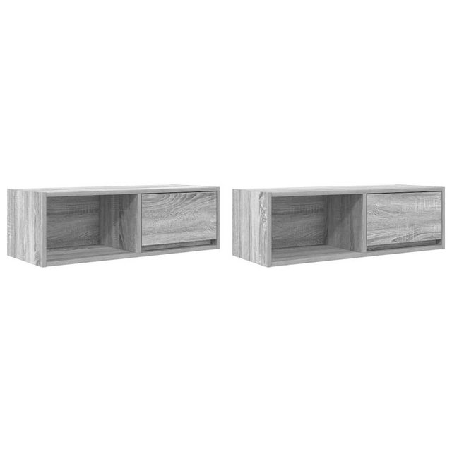 vidaXL TV-Schrank TV-Schränke 2 Stk. Grau Sonoma 80x31x25,5 cm Holzwerkstof günstig online kaufen