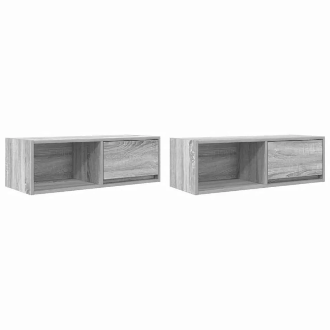 vidaXL TV-Schrank TV-Schränke 2 Stk. Grau Sonoma 80x31x25,5 cm Holzwerkstof günstig online kaufen